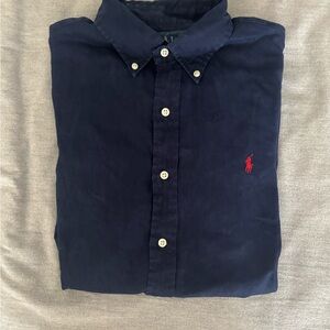 Polo by Ralph Lauren Men's Navy Linen Shirt